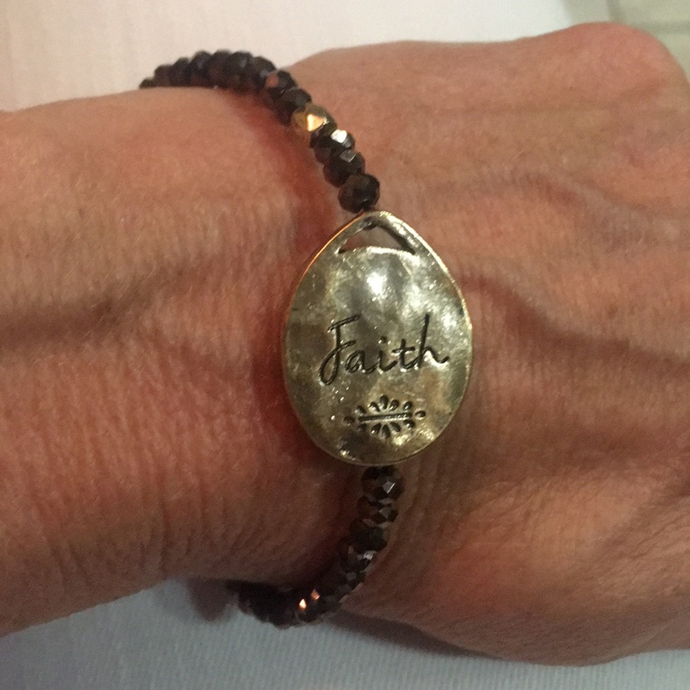 Faith Christian Cross Bracelet Adjust 7-9” - Picture 3 of 5